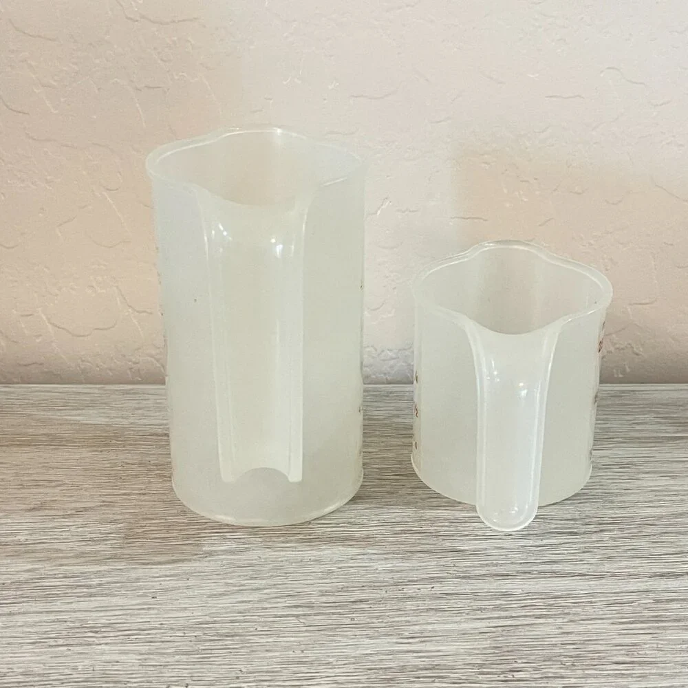 Vintage Tupperware Set 6 Pc Storage Measuring Cups